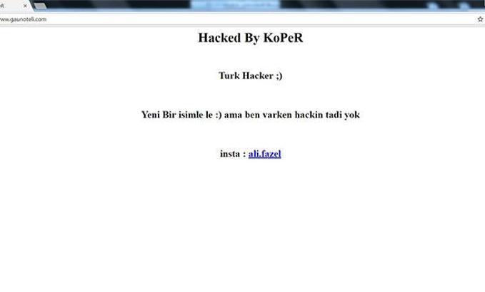 Üniversite otelinin internet sitesi hacklendi