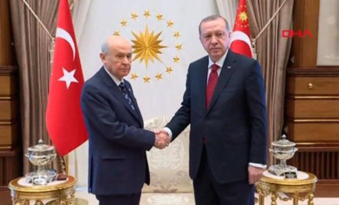 Cumhurbaşkanı Erdoğan, Devlet Bahçeli'yi kabul etti
