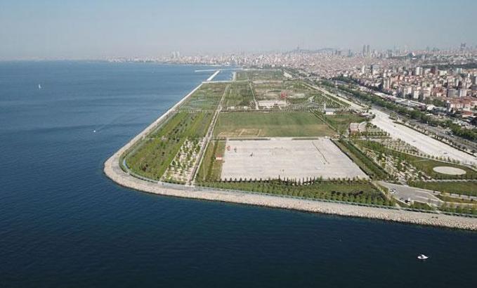 Maltepe Miting Alanı'nda 1 Mayıs hazırlıkları havadan fotoğraflandı