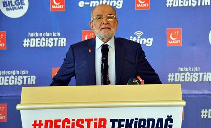 Karamollaoğlu'ndan Tekirdağ'da 'e-miting'