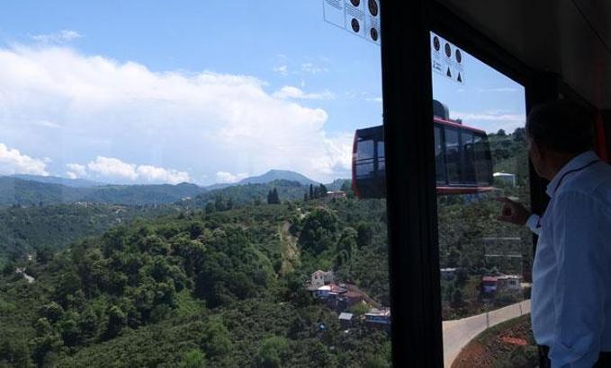 Karadeniz'in en uzun teleferik hattı tamamlandı