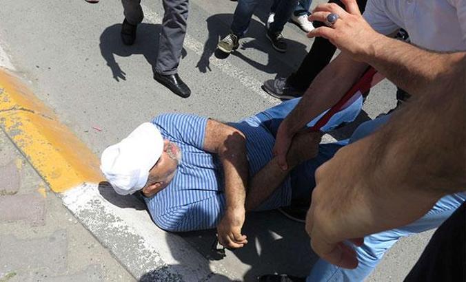 Servisçilerin eylemine biber gazlı müdahale