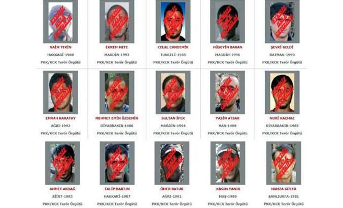 Listedeki teröristler bir bir etkisiz hale getiriliyor