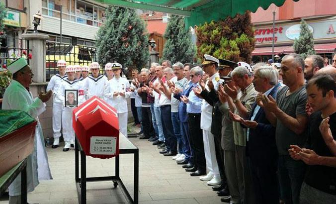 Kore gazisi, askeri törenle son yolculuğuna uğurlandı