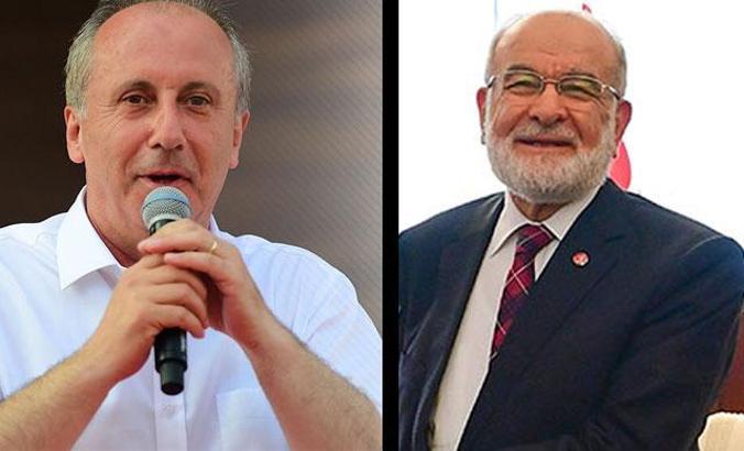 İnce ve Karamollaoğlu, Erdoğan'ı tebrik etti