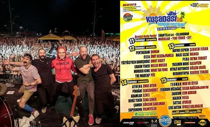 Kuşadası Gençlik Festivali’nde 5 günde 53 konser