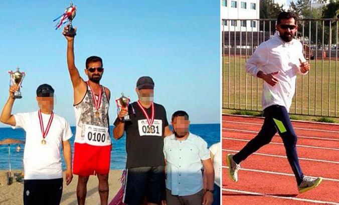 Firari katil zanlısı Kıbrıs'ta maraton koşusunda şampiyon olmuş