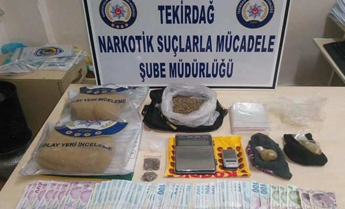 Tekirdağ'da uyuşturucu operasyonu: 3 gözaltı