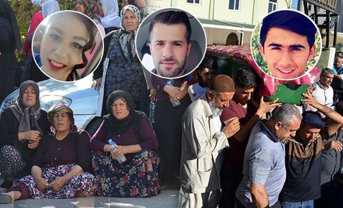 Küp Şelaleri'nde boğulan 3 kişi, Besni'de toprağa verildi