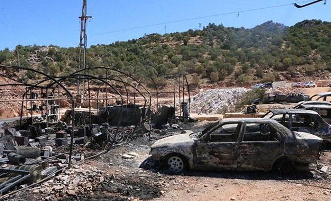 PKK'nın saldırdığı şantiyedeki hasar gündüz ortaya çıktı