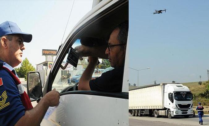 Üç büyük şehrin kesişme noktasındaki Yalova'da, trafiğe drone'lu denetim