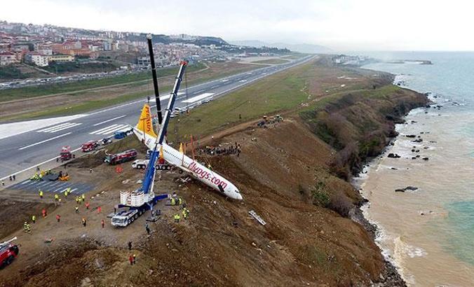 Pisten çıkan uçak, Karadeniz kıyısına konulacak