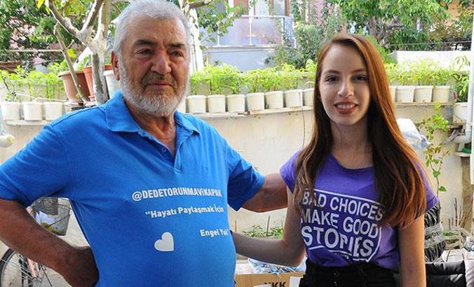 Dede torun 43 ton mavi kapak topladı, 137 tekerlekli sandalye aldı