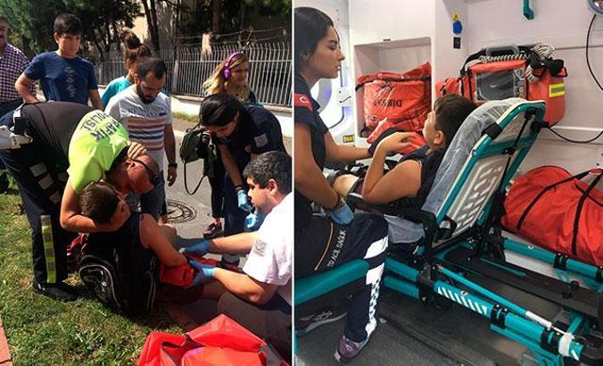 Ambulansa bindirilmek istenen yaralı çocuk: Ne olur, annemi bekleyelim