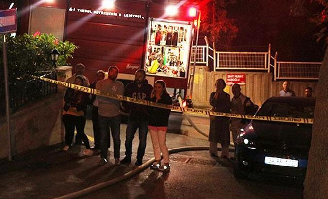 Otoparktaki yangın korkuttu