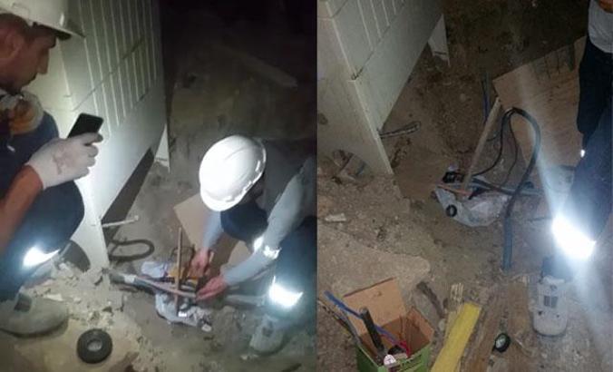 Cizre'de kaçak elektrik kazısına suçüstü