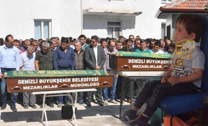 Kazada ölen iki kardeş yan yana toprağa verildi