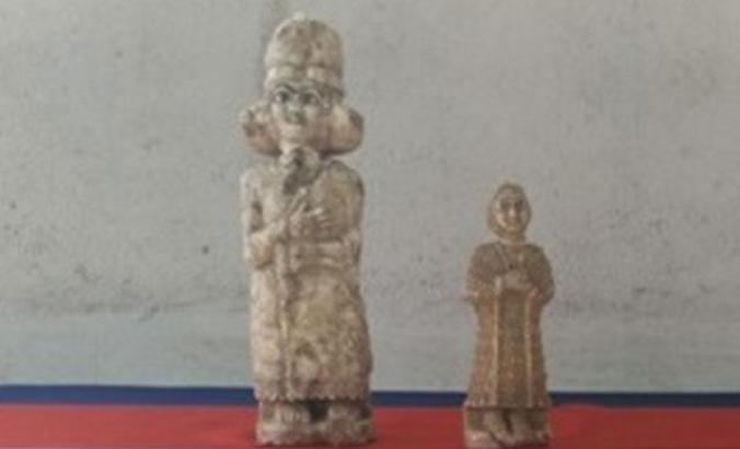 Kayseri'de tarihi eser operasyonu: 2 heykelcik ele geçirildi