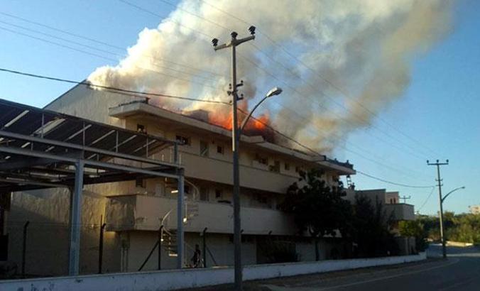 Sayıştay tesisleri çatısındaki yangın hasara neden oldu