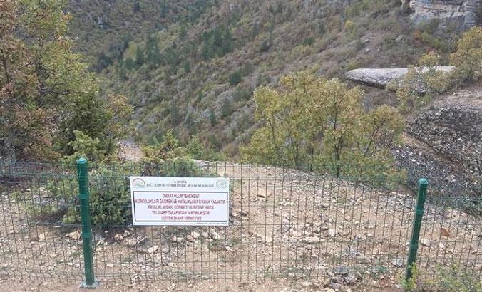 Ölüm riskine karşı 'taş teras' telle çevrildi