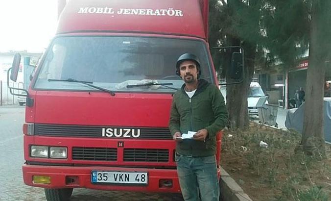 Kamyon şoförüne kask kullanmama cezası