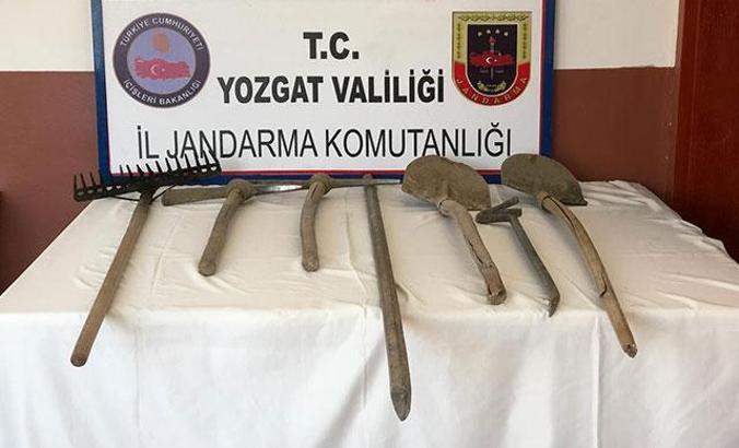 Yozgat'ta kaçak kazı yapan 6 kişi gözaltına alındı