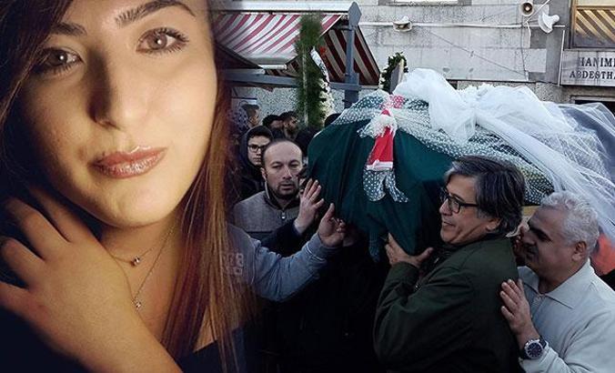 Bağcılar'daki yangında ölen genç kız, tabutuna örtülen duvakla uğurlandı