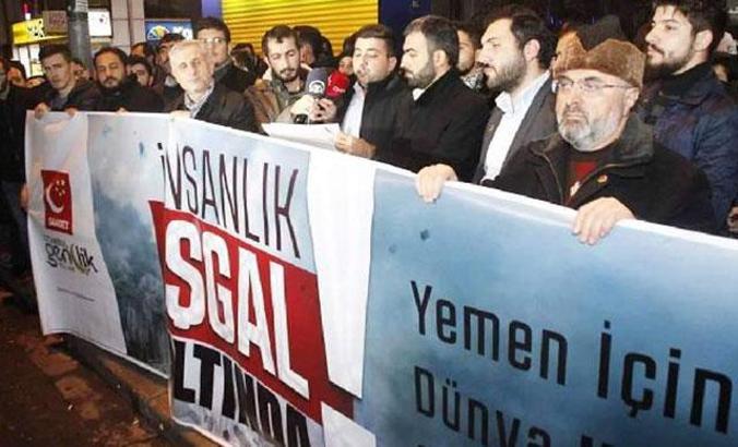 Saadet Partililer Yemen'deki olayları protesto etti