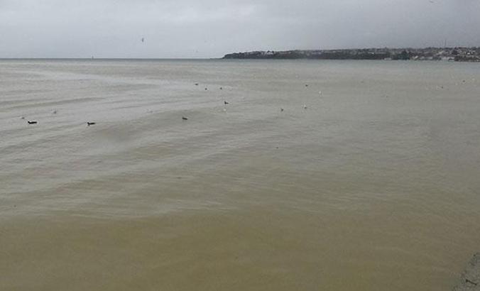 Silivri'de Marmara Denizi kahverengi oldu