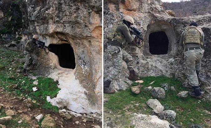 Diyarbakır'da PKK'lıların kullandığı sığınak ve mağaralar ile patlayıcılar bulundu