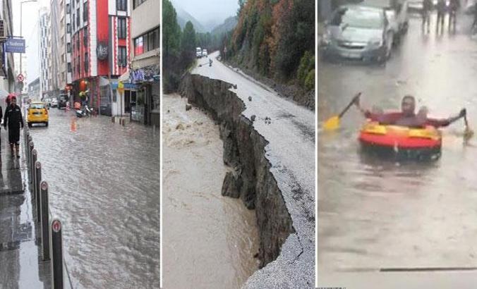 İzmir'de sağanak yağış hayatı felç etti