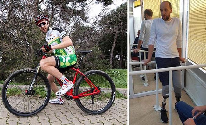 Kazazede bisikletçinin gözü 2020 Paralimpik Olimpiyatları'nda