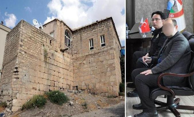 Polis amiri, kaçak kazı için zırhlı araç yönlendirmiş