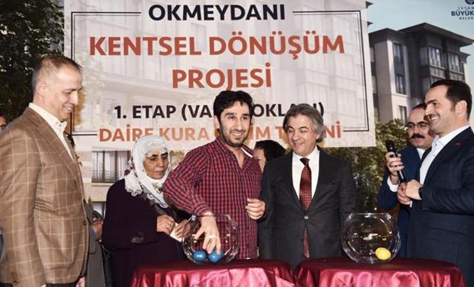 Okmeydanı dönüşümünde daire kuraları çekildi
