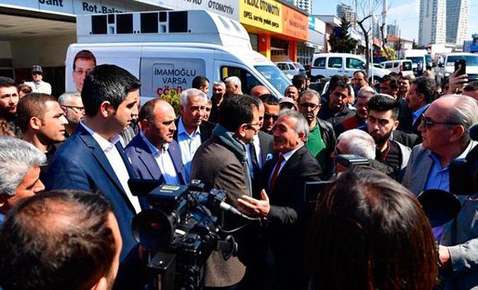 İmamoğlu Kartal'da esnaf ziyaretinde bulundu