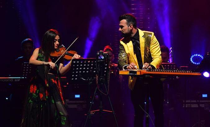 Lübnanlı ünlü kemancı ile Türk kanun virtüözünün performansı alkış aldı