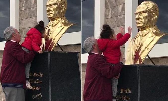 3 yaşındaki Çağla'nın Atatürk sevgisi