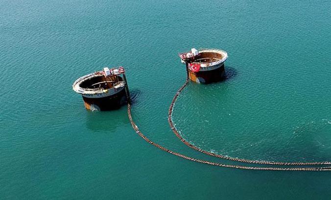 1915 Çanakkale Köprüsü Asya kule kesonu 24 saatte batırıldı