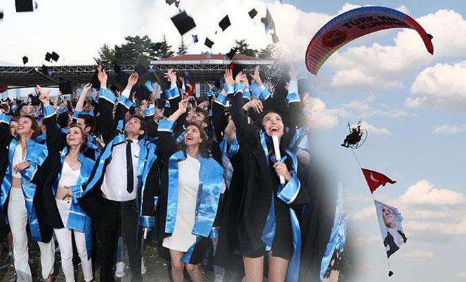 Türk Hava Kurumu Üniversitesi'nde mezuniyet coşkusu