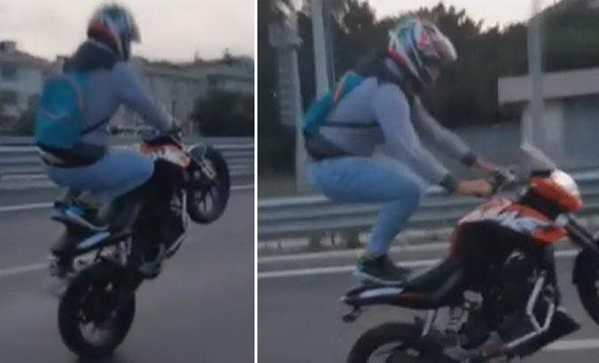 Trafikte şoke eden görüntü! Her saniyesini kaydedip paylaştı