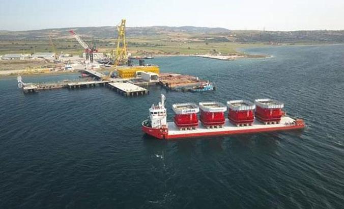 1915 Çanakkale Köprüsü'nün ilk kule blokları geldi