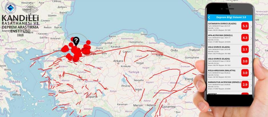 Türkiye'de depremleri sıcağı sıcağına haber veren uygulama