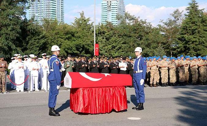 Kazada şehit olan Uzman Jandarma Yenier için tören düzenlendi