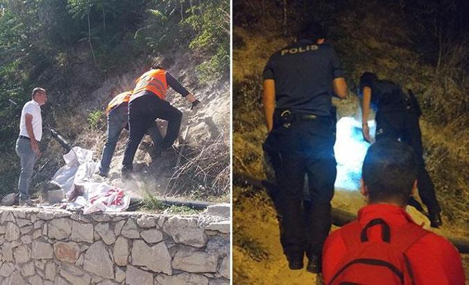 Polis, aslan figürlü kaya parçası için 3 gün nöbet tuttu