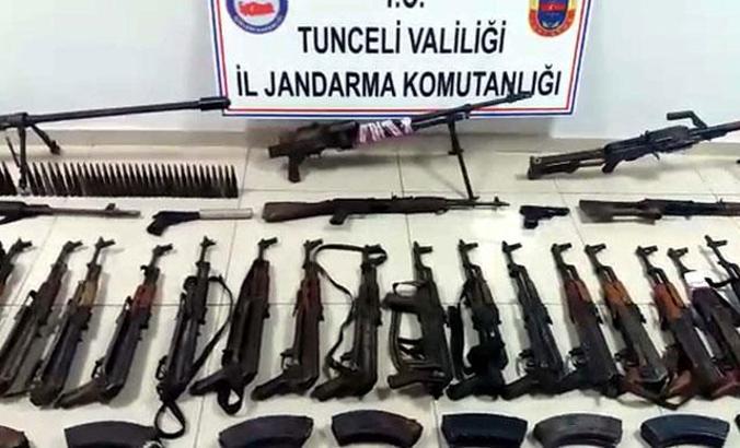 Tunceli'de 8 sığınak imha edildi; çok sayıda silah ele geçirildi