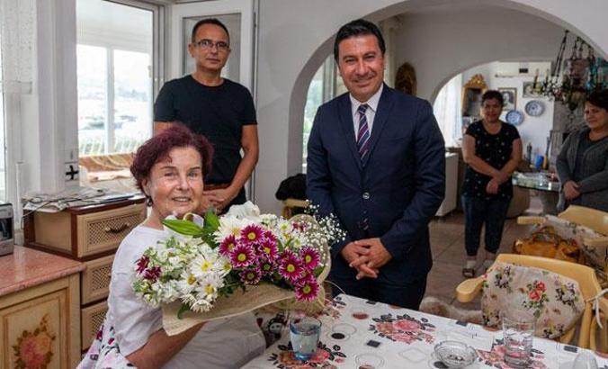 Bodrum Belediye Başkanı'ndan Fatma Girik'e ziyaret
