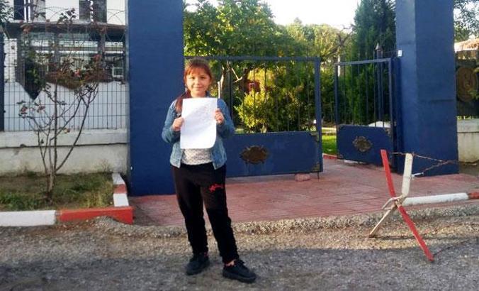 8 yaşındaki Aybilge, askere gitmek için dilekçe verdi