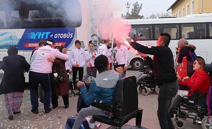 Avrupa Şampiyonu takıma Karaman'da coşkulu karşılama