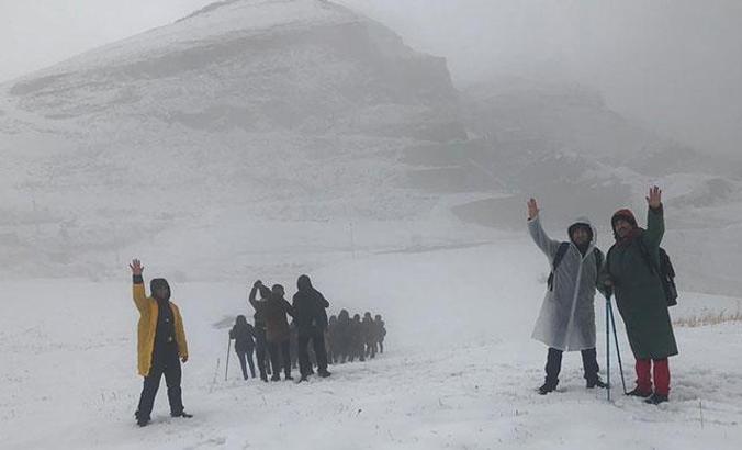 Ağrılı dağcılardan 'Sarıkamış' provası