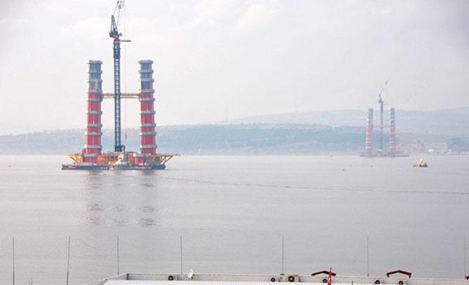 1915 Çanakkale Köprüsü ayakları 100 metreye ulaştı